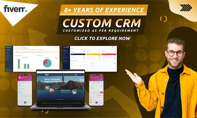 develop custom CRM and erp with node js, PHP, laravel, react, react native
