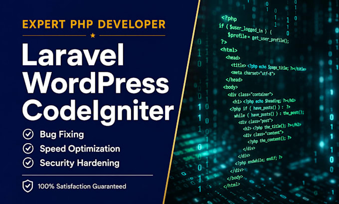 fix laravel, wordpress and codeigniter bugs, errors n issue