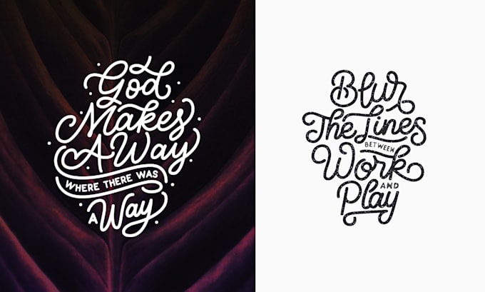 create vintage hand lettering typography in monoline style