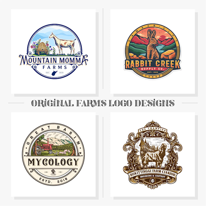 make handdrawn farms logo design