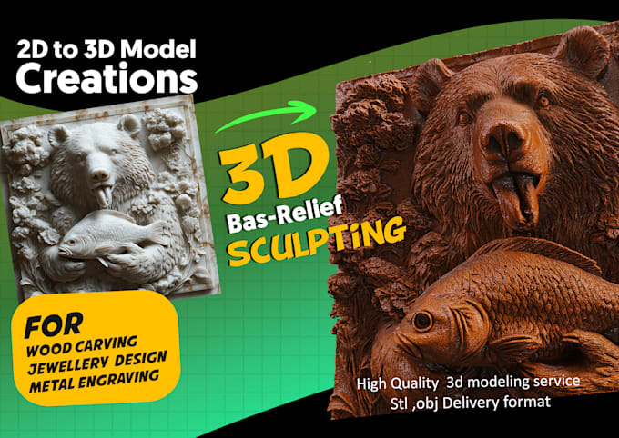do 2d photo to 3d relief portrait model for cnc