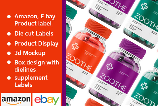 design premium product packaging and supplement labels with 3d mockups