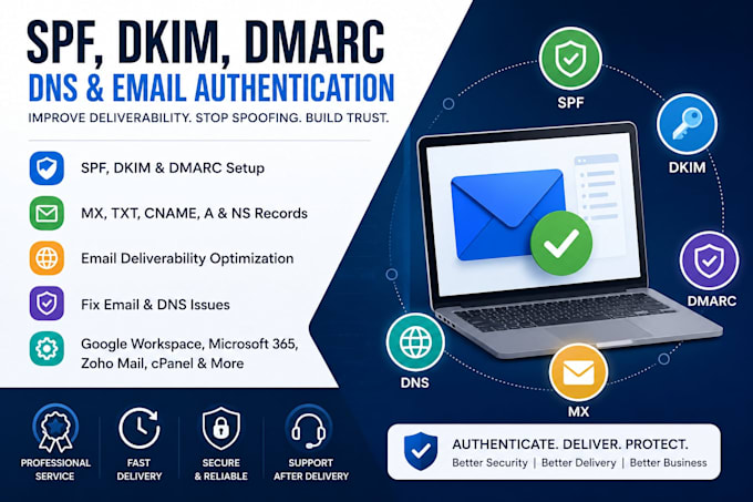 fix email deliverability, spf, dkim, dmarc, dns and zimbra email server