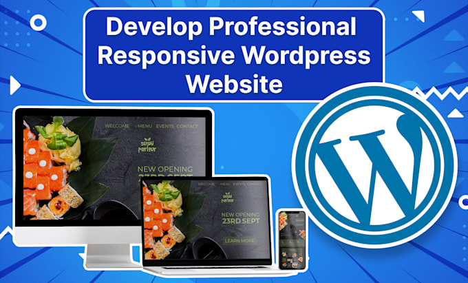 develop professional responsive wordpress website
