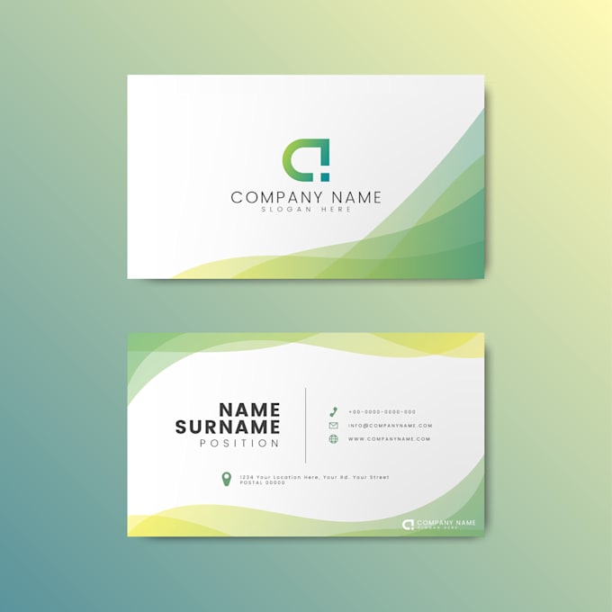 visiting card single side
