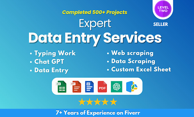 do excel data entry, data scraping and copy paste
