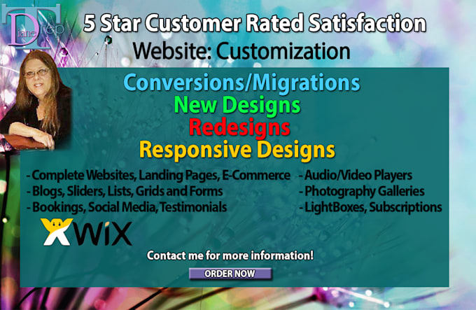 expertly create, redesign, edit or add to your wix website