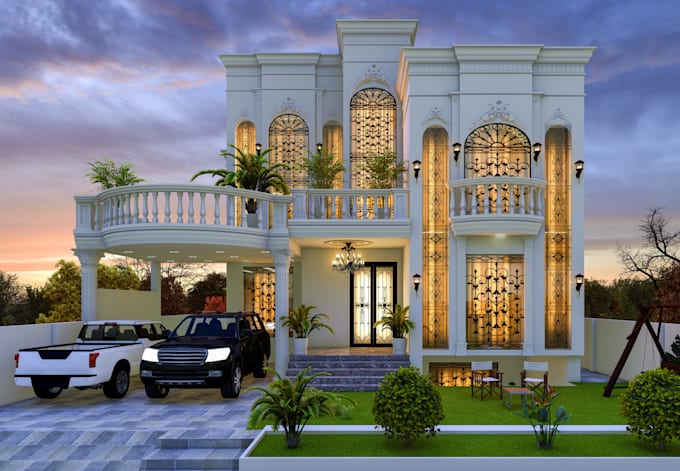 do 3d house exterior design, interior design,3d rendering