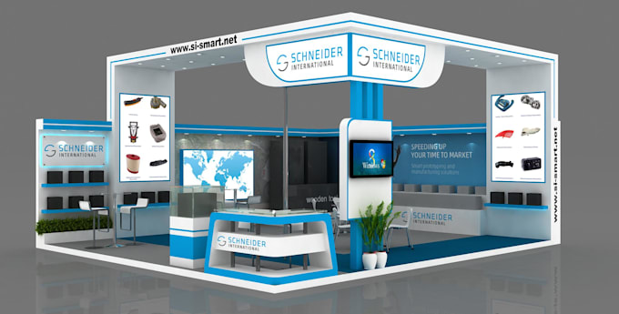 Design creative exhibition, booth, expo stand and stalls by
