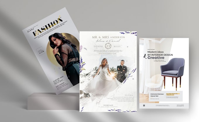 design minimalistic flyers, posters