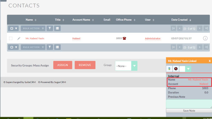 provide suitecrm asterisk call center integration