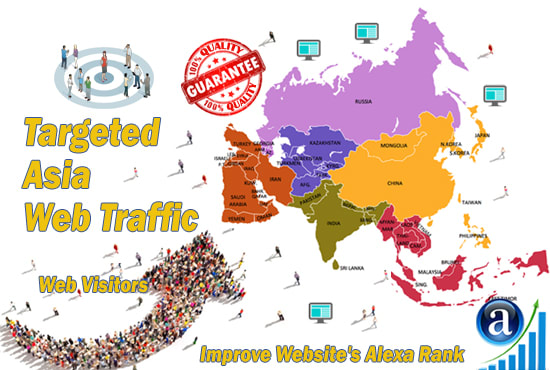 send organic targeted web traffic visitors from asia