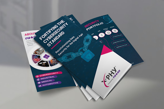design premium cybersecurity brochures, whitepapers, and decks