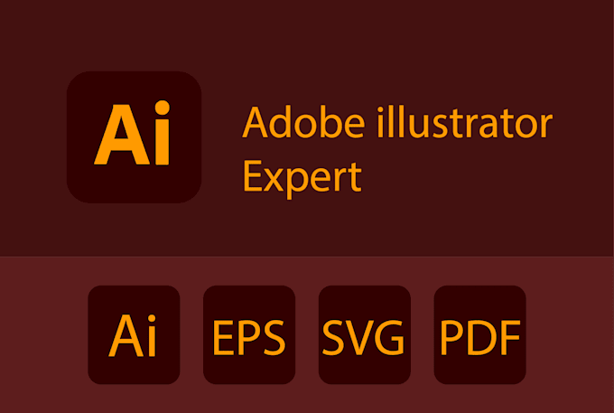 deliver adobe illustrator work in eps, svg, ai, pdf