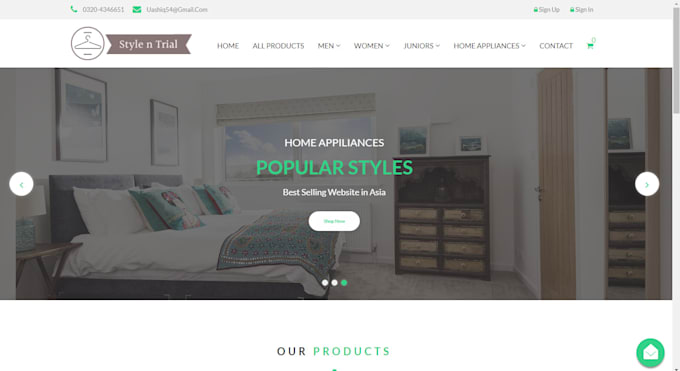develop ecommerce website for online shoping