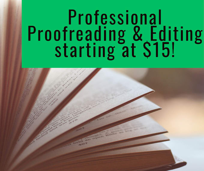 proofread and edit your manuscript or document