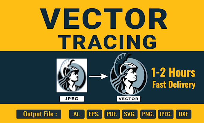 do manual vector tracing and logo to vector ai eps svg