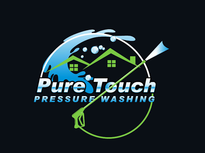 design pressure washing cleaning logo