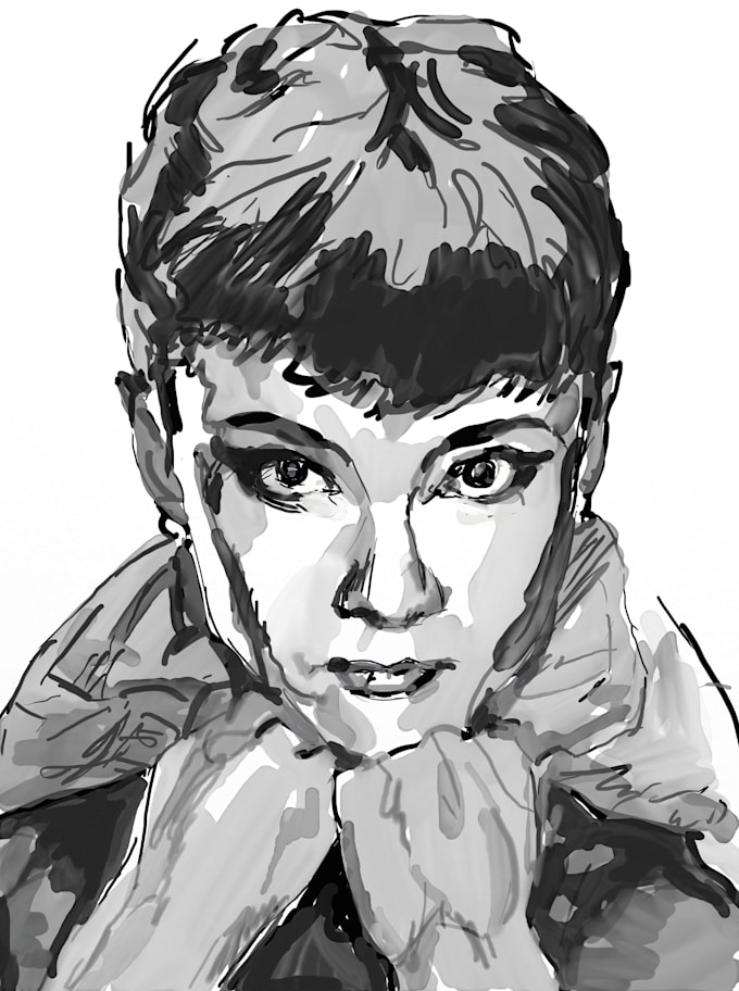 make a line and wash drawing from your photo