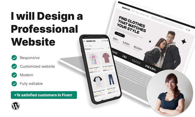 design your website with SEO, responsive and a modern style with wordpress
