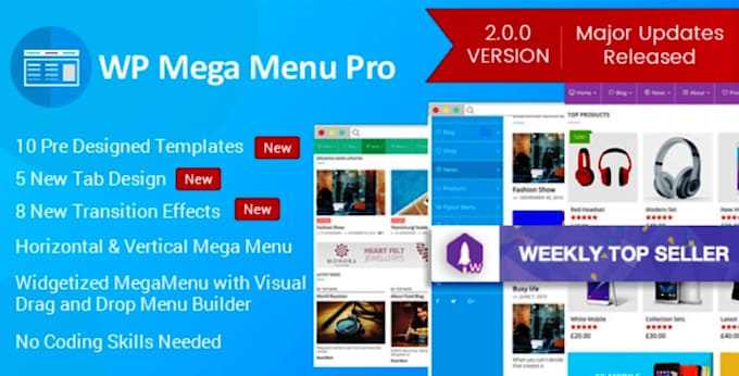 Ultimate wordpress mega menu plugin by Kingslouma | Fiverr