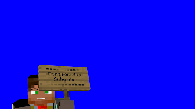 make a minecraft player say something behind a green screen for you