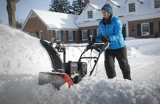 snow blowing and shoveling