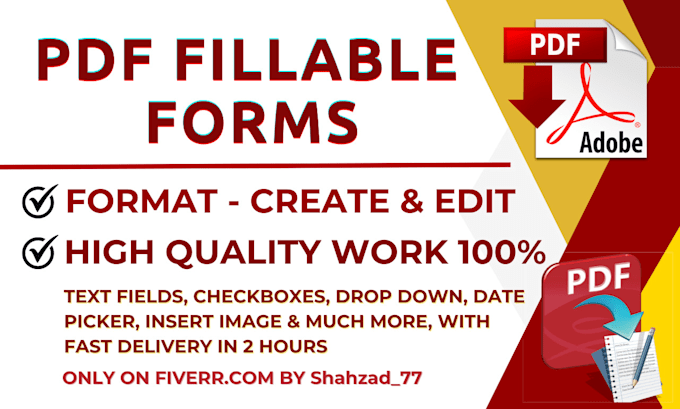 create fillable PDF forms or convert to fillable pdf form