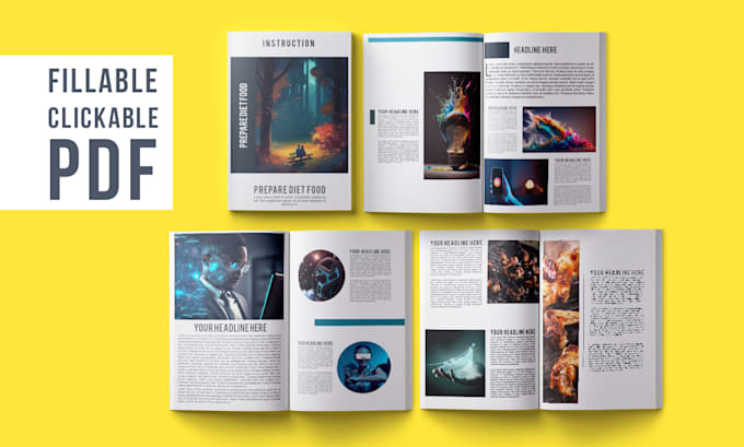 design editable fillable PDF ebooks, forms and lead magnets