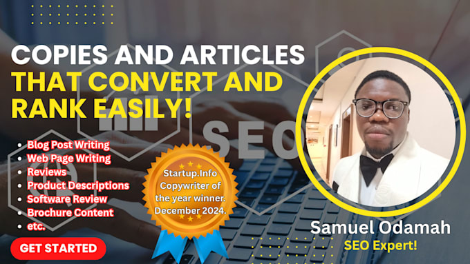 write engaging, SEO friendly content and sales copy in 24hrs