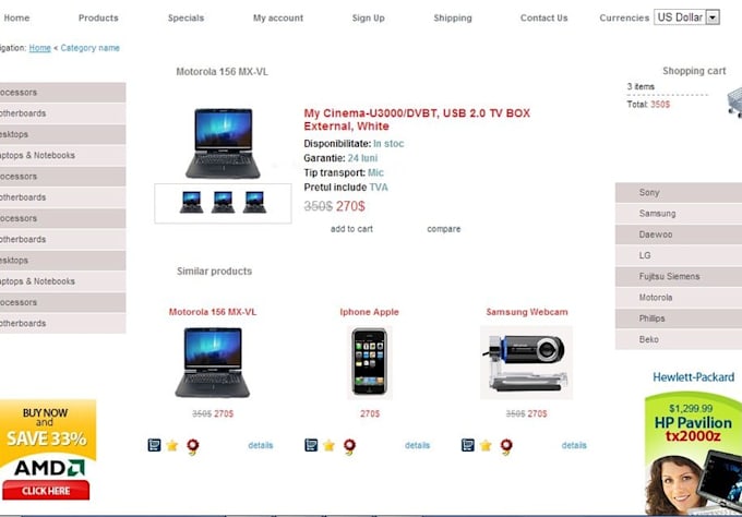 design html and css webpage