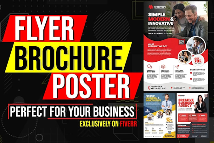do modern creative brochure design, poster design, flyer deisgn for your company