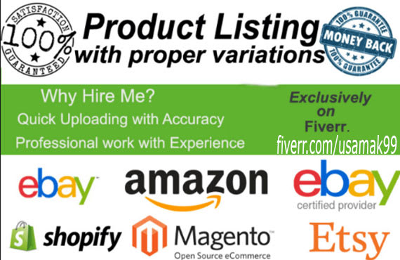 list products on opencart, wordpress, amazon, add products