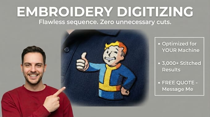 professionally digitize your image for custom embroidery