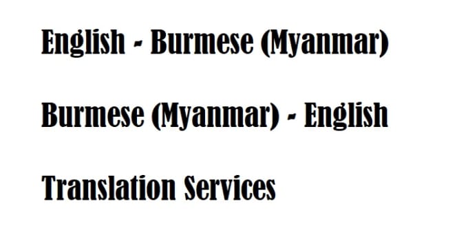 myanmar english online translation job