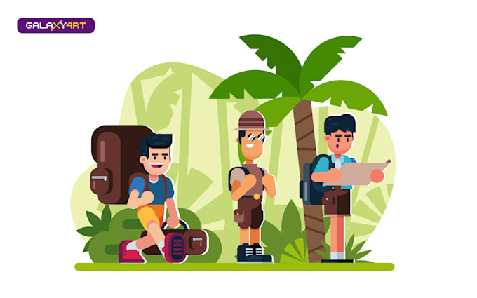 draw your characters in flat design