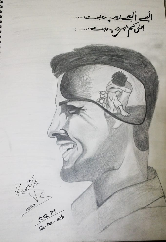 Make Best Pencil Sketch Of Your Photo Or Any Thing You Want By Khadijasana