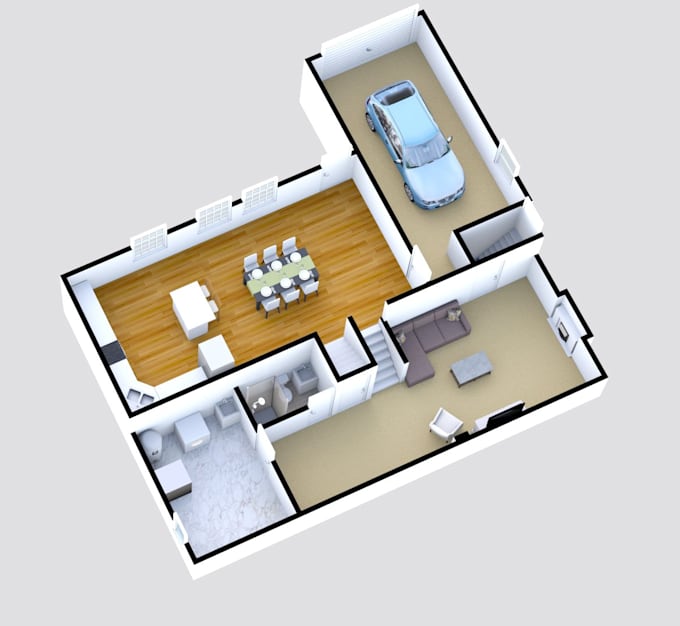 create 3d  floorplan in realistic quality with fast delivery