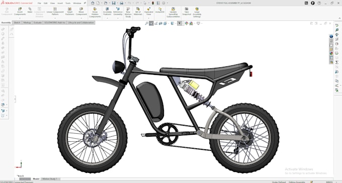 design a custom bicycle frame for manufacturing and production