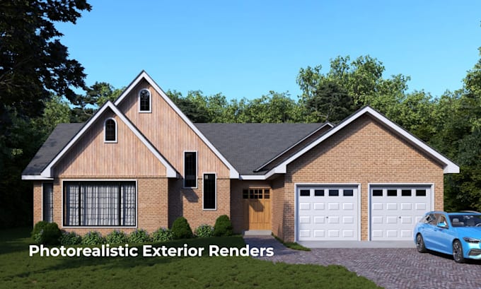 create photorealistic architectural visualization for exterior and interior