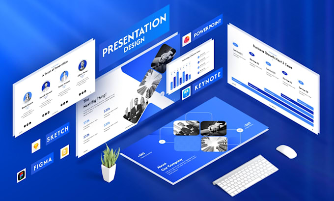 design powerpoint presentation or keynote presentation and pitch deck