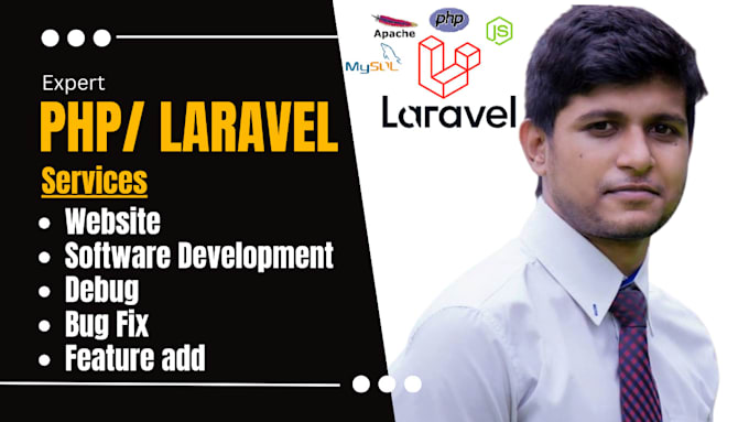be your website developer by php and laravel
