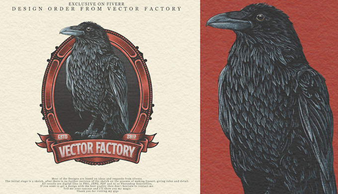 create awesome vintage logo with hand drawn illustration