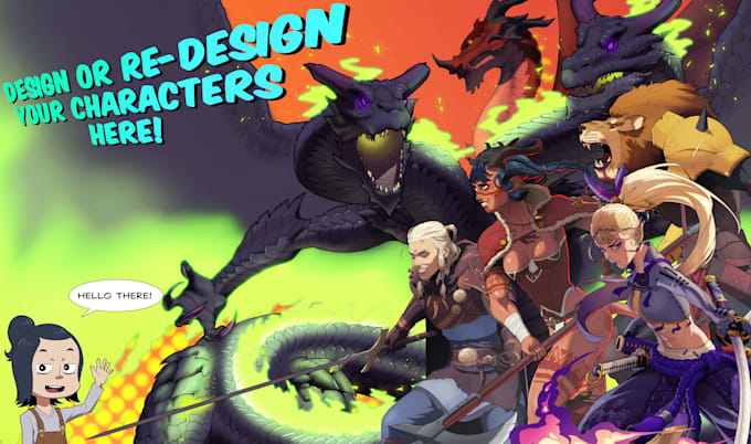 draw your dungeon and dragon or any 2d character