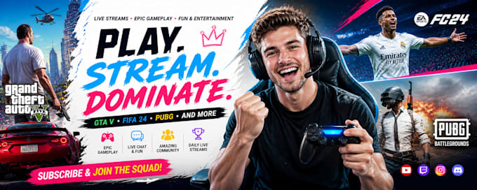 design yours youtube channel eye catching banner that resonates your channel