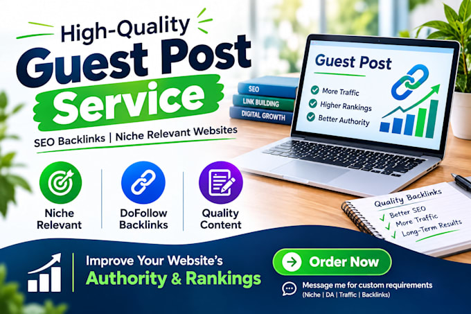 provide niche relevant guest post and SEO backlinks