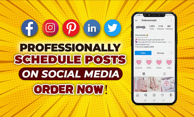 schedule posts on instagram, facebook and all social media