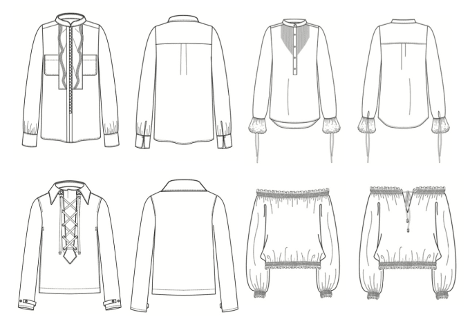Create fashion technical drawings by Amandinelbb | Fiverr