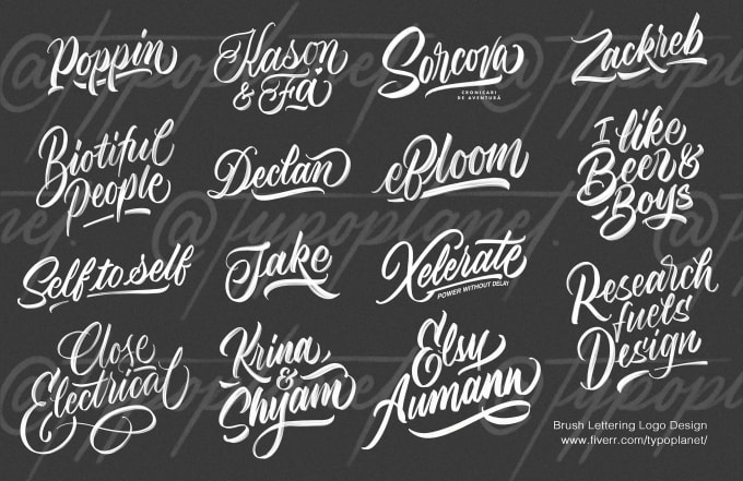 Create awesome brush lettering, signature and calligraphy by Typoplanet ...