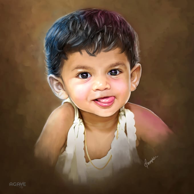 Do Digital Portrait Painting By Sreesobh